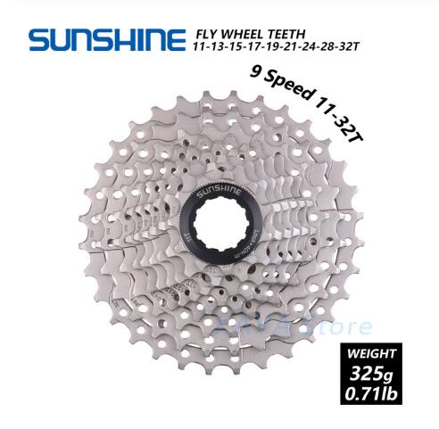 Rueda libre de bicicleta de carretera de sol 11-25/28/32/36T de acero para volante de bicicleta 8/9/10/11 S rueda libre de caset: 9 Geschwindigkeit 11-32T
