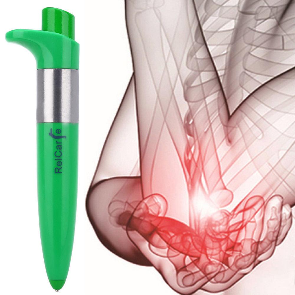 Elektronisk puls analgesi pen smertelindring iskias led bærbar håndholdt punkt massage pen: Grøn