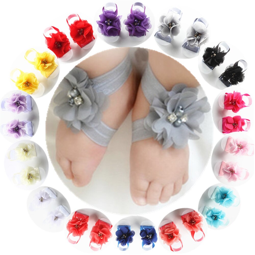 Baby Lace Foot Flower Barefoot Shoes Decorated Toddler Infant Socks Summer Style Sweet Accessories For Girl Photo Props