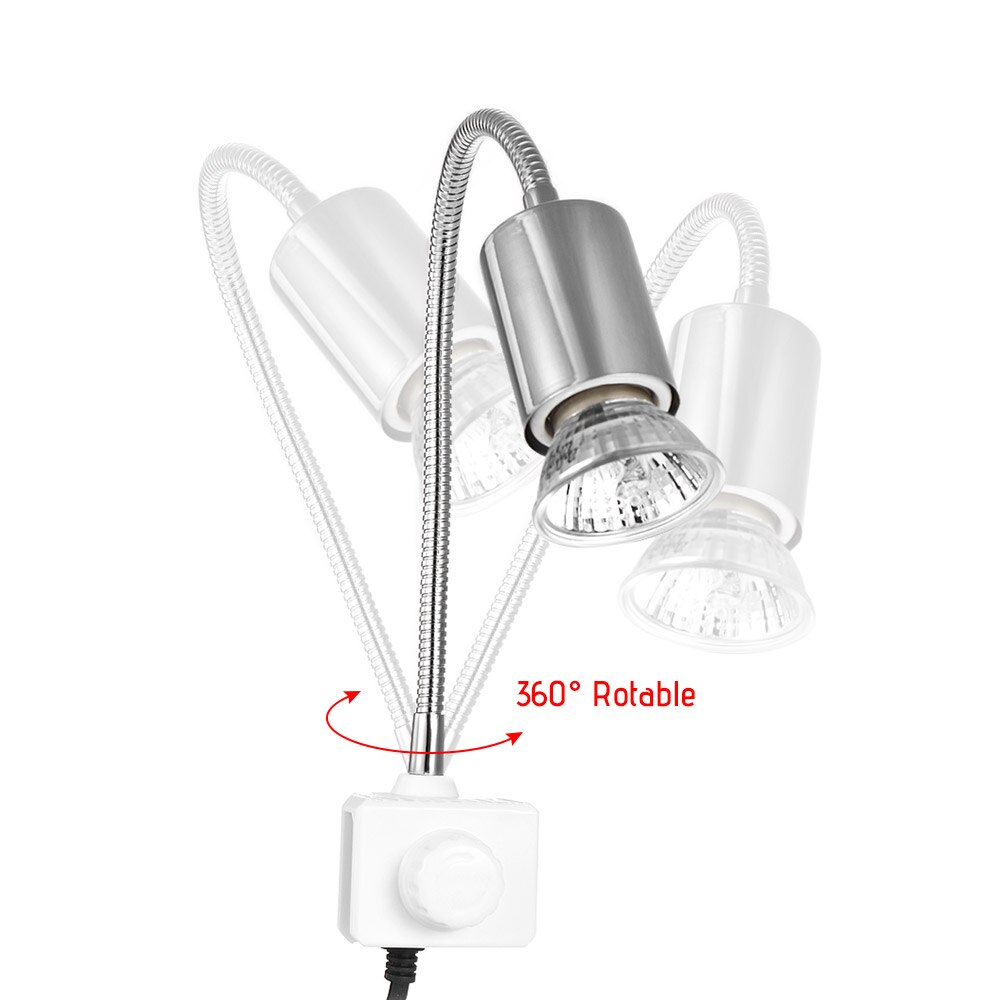 Terrarium Reptiles Lizard Turtle Basking Lamp 110-240V Halogen Pet Heat Lamp UVA UVB Basking Lamp Heater Lighting for Turtles