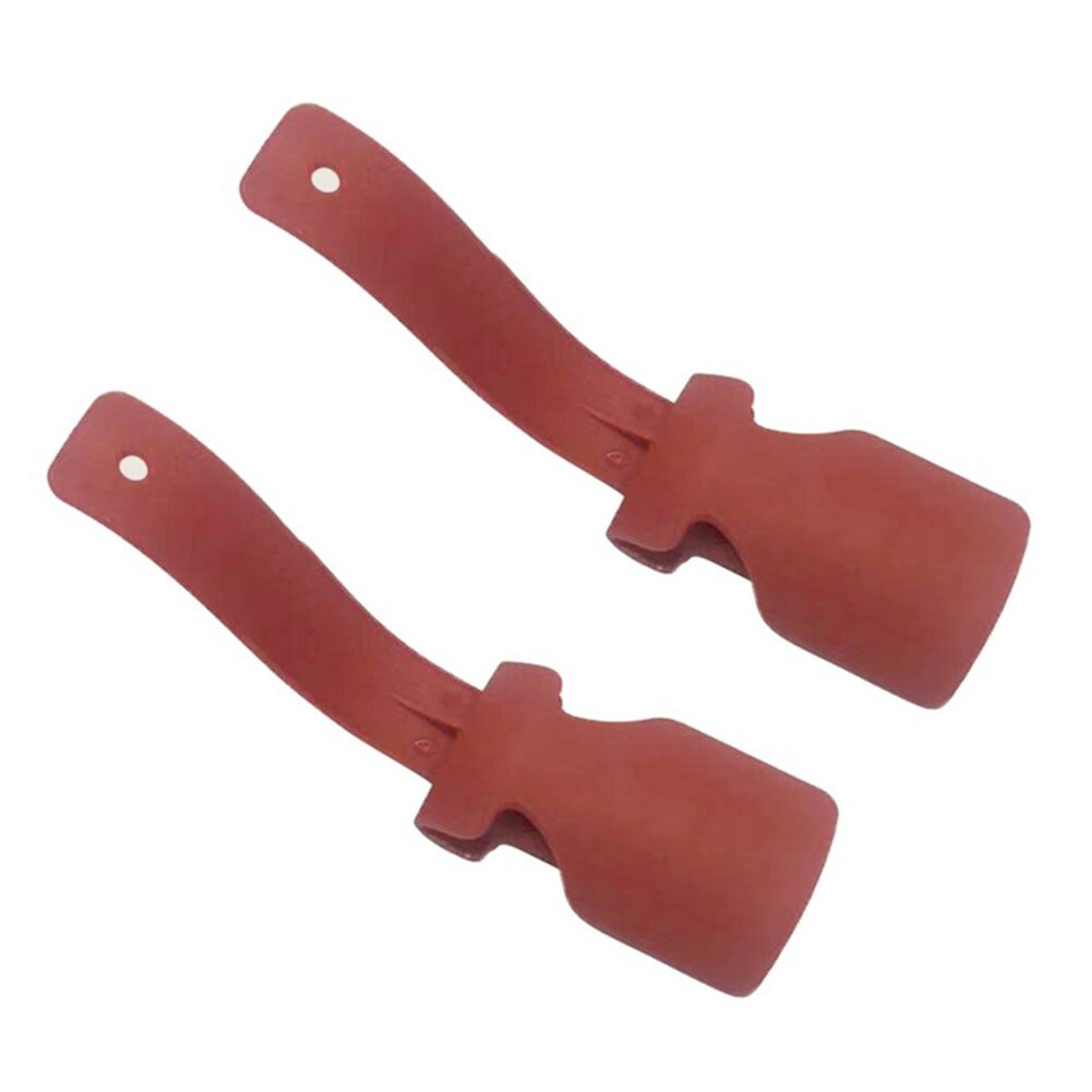 1/2Pcs Portable Lazy Shoe Helper Unisex With Handle Shoe Horn Plastic Easy to Use Sneakers Shoehorn Home Shoes Lifter Tool: Red 2pcs