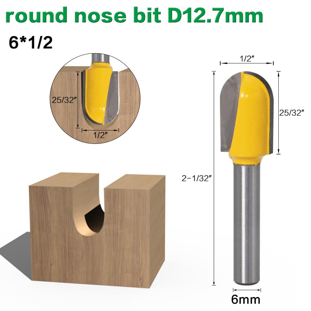 3pc 6mm Shank Long Blade Round Nose Wood Router Bit Long Reach Core Box Cutter For Wood Router Bits For Wood Cheap Price