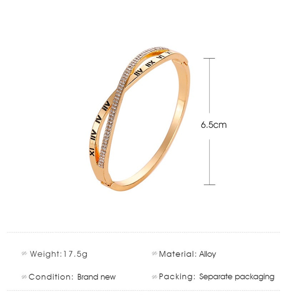 Cross Romeinse Cijfer Armbanden Voor Vrouwen Temperament Cross Bangle Armband Hand Ornamenten Sieraden Vrouwen