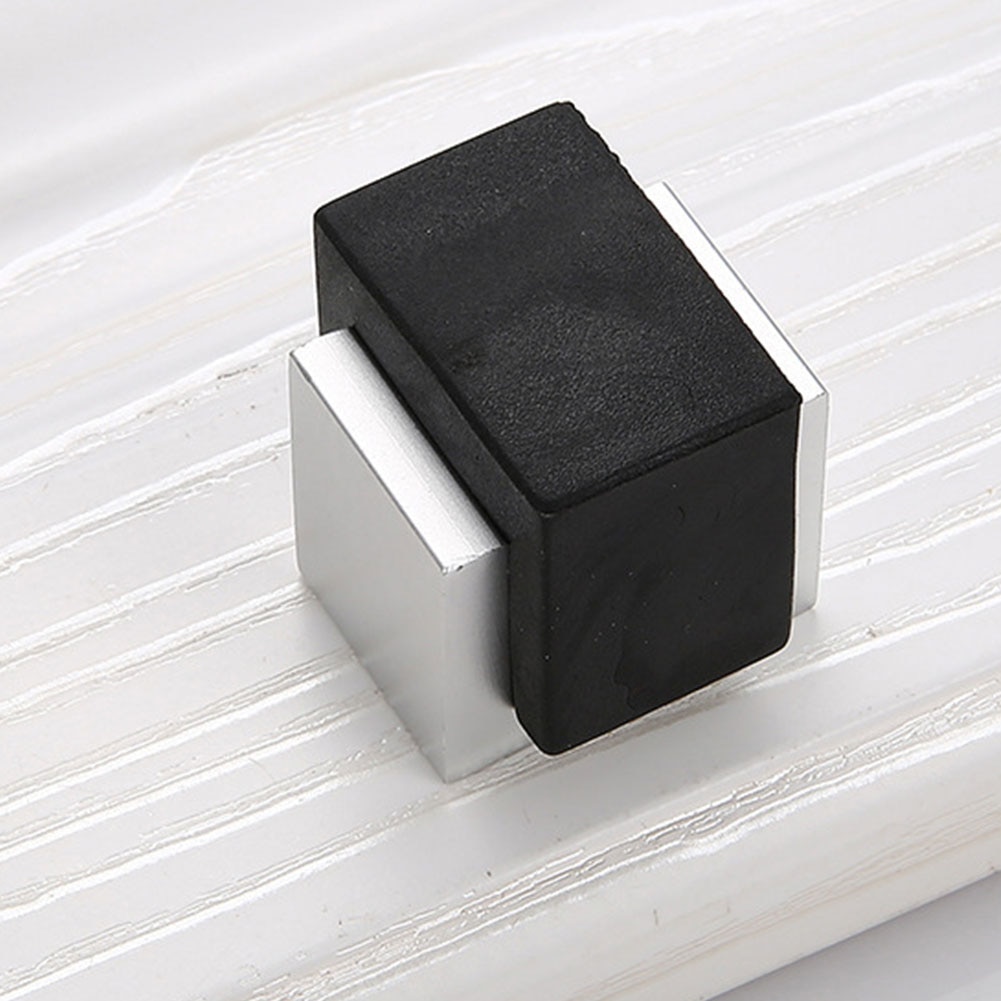 Deur Stop Vierkante Kantoor Protector Aluminium Anti Collision Badkamer Muur Guard Houder Meubels Hardware Home Hotel Wc