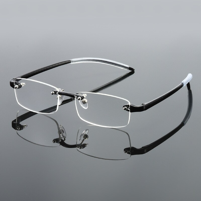 Frameless Blue Light Blocking Reading Glasses Men Women Rimless Hyperopia Eyeglasses Diopter +1.0 +1.5 +2.0 +2.5 +3.0
