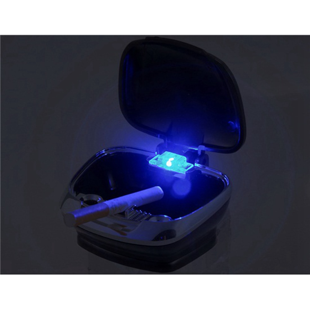 Modieuze schelpvormige led-blauwe lamp voor in de auto met afneembare voet en dubbelzijdige tape