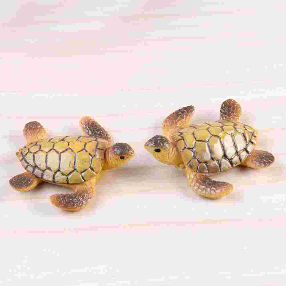 4 Stück Aquarium Schildkröte Ornament Spielzeug dekorative Handwerk Haushalt Einrichtung Puppe Naturharz Zubehör geformt