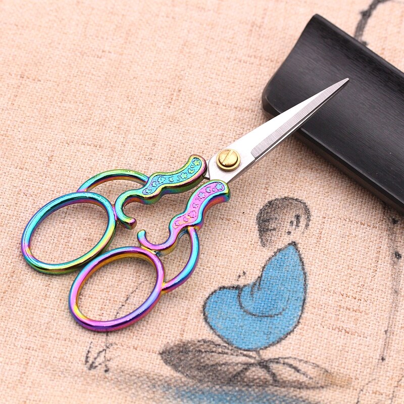 Edelstahl schere stickerei stoff DIY schneiden handwerk kreuz stich Europäischen retro klassische kunst nähen schneiderei zubehör