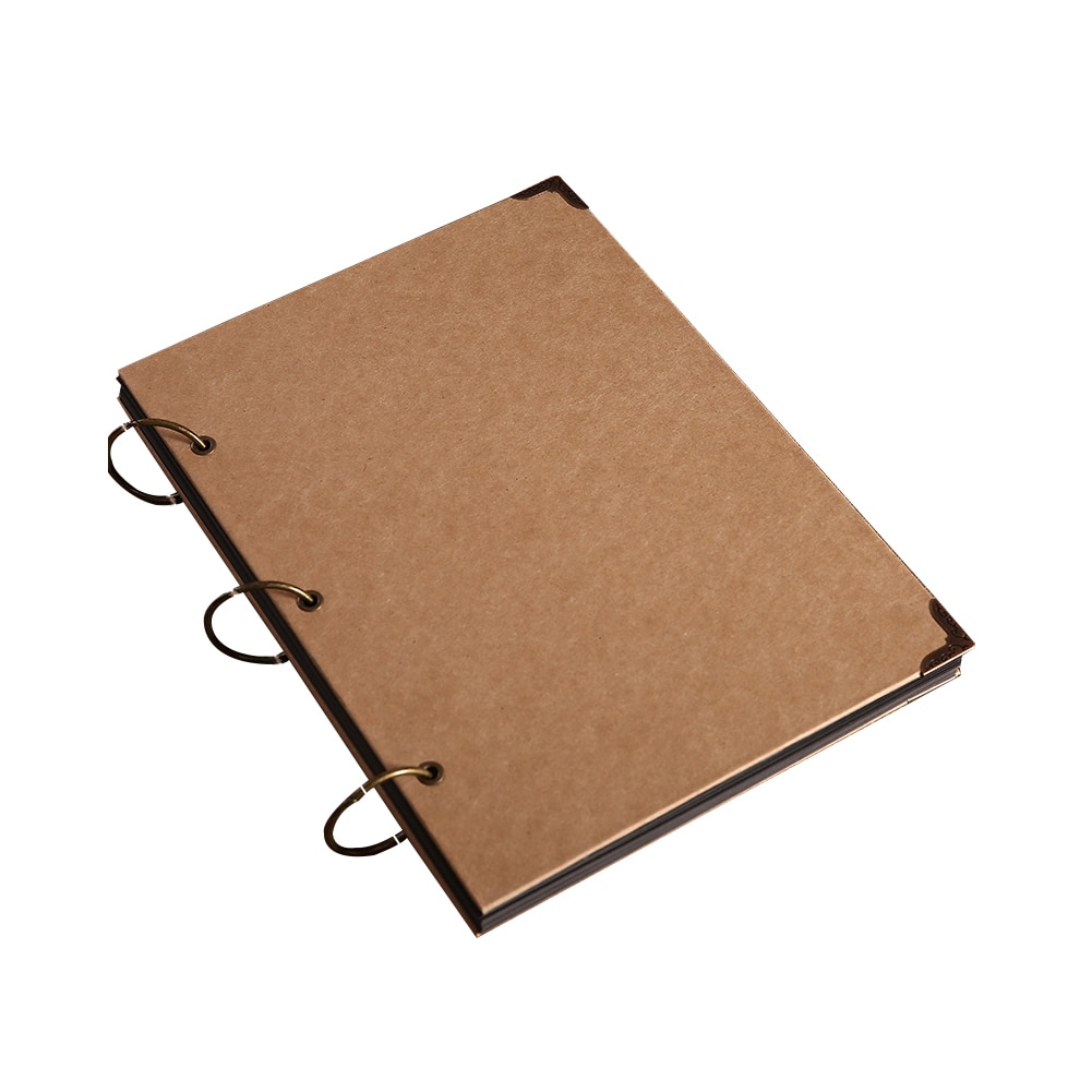 30 Pages Loose-Leaf DIY Scrapbook Blank Cover Anniversary Graffiti Wedding Photo Album Cowhide Paper Travel Journal Collection: L