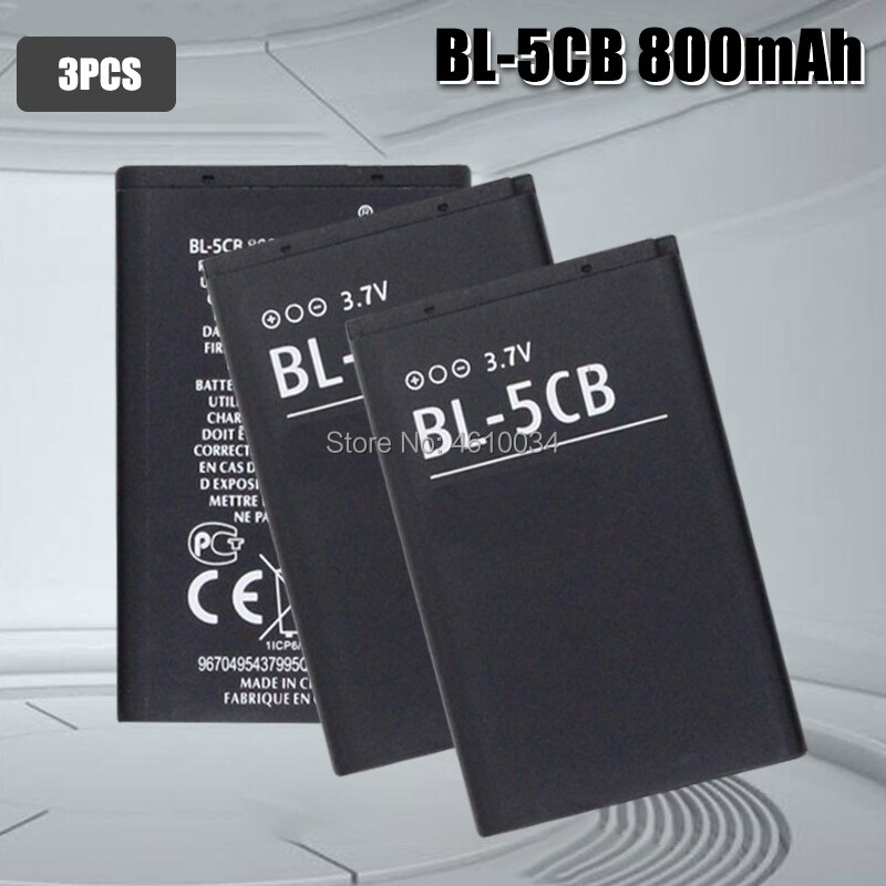 BL-5CB Bl 5CB Batterij Voor Nokia 1800 E60 3600 3660 6620 6108 3108 2135 6086 6108 6230 6820 7610 Batterijen: 3pcs