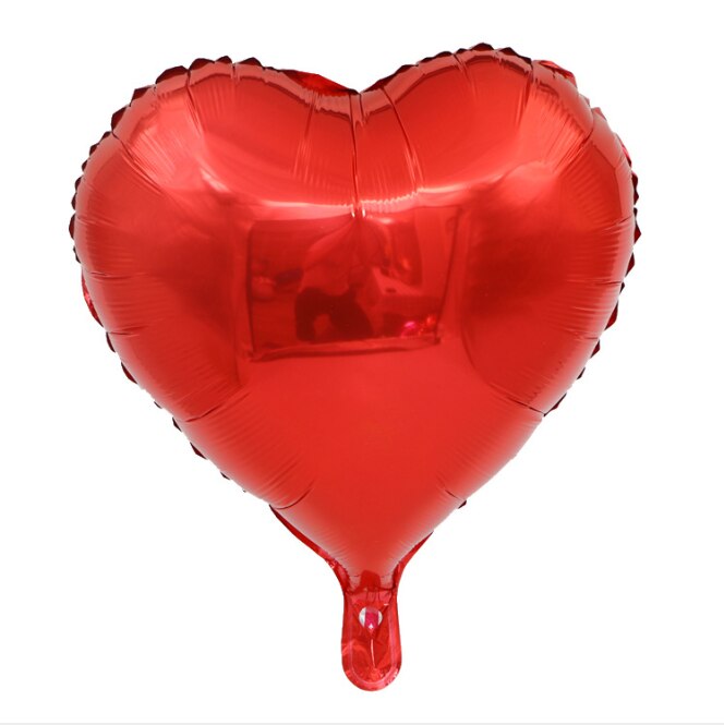 5pcs/pack 10 Inch Heart Shape Aluminum Foil Ballons inflatable birthday Wedding Party decoration balloon: red
