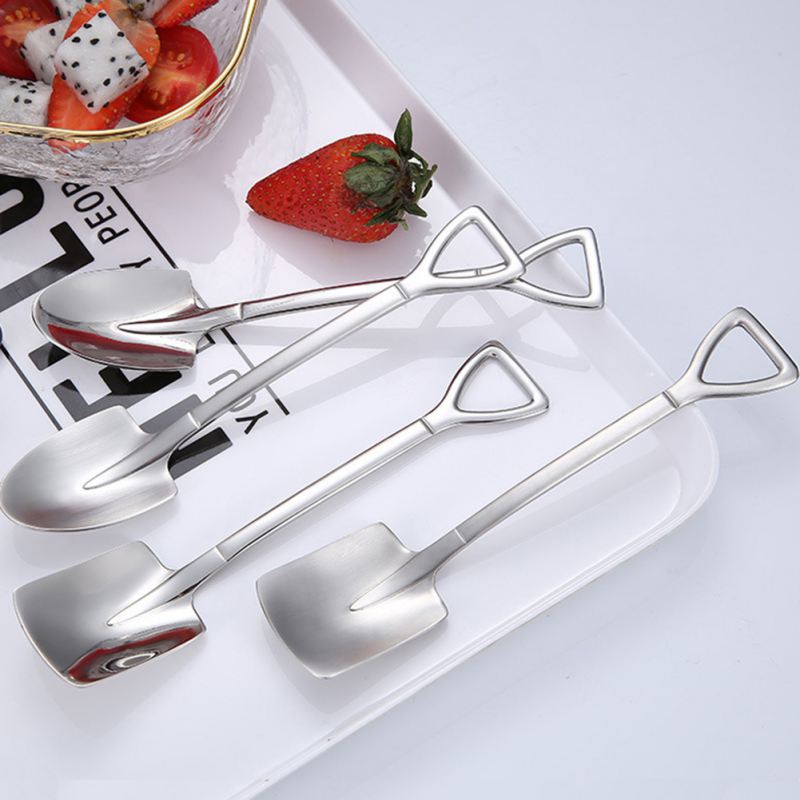 4PC 304 retro shovel coffee spoon stainless steel ... – Grandado