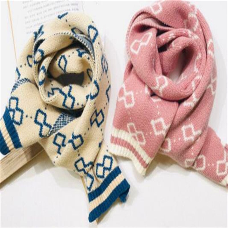 Han edition hair scarf knitting yarn color matching MAO qiu han edition in the fall and winter of double-sided baby bib 7589
