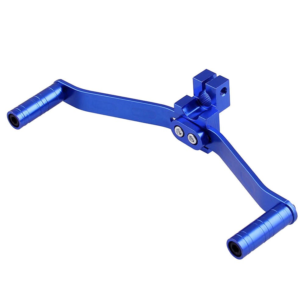 Universal Motorcycle Dual 2 Way Gear Shift Lever Footrest Pedal Shifter Motocross Buggy Welding Double-headed Shift Lever: Blue