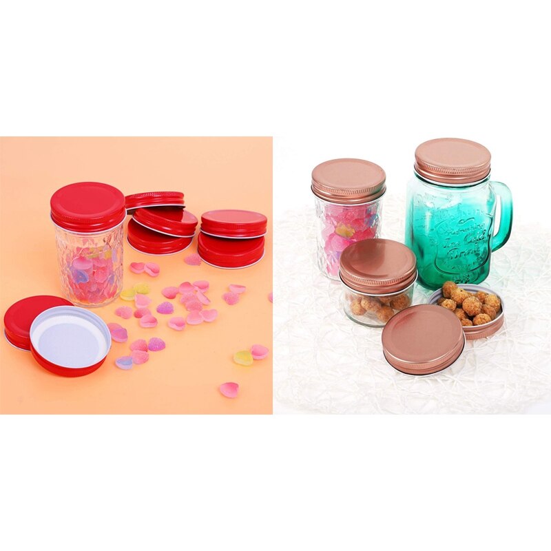 24 Pack 70MM Mason Jar Lids Secure Reuseable Regular Mouth Mason Storage Canning Lids