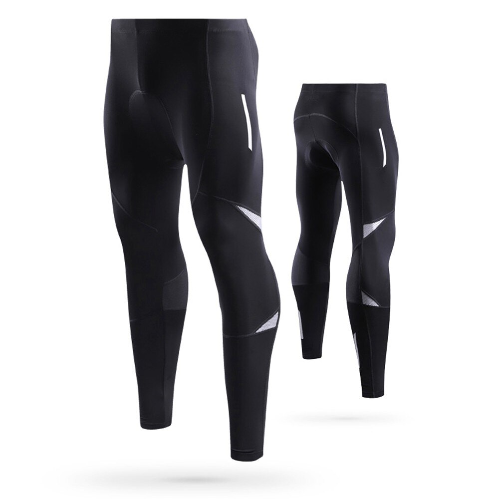 Lixada Men's Reflective Bicycle Pants Gel Padded Cycling Compression Tights Leggings Outdoor Riding Bike Pants