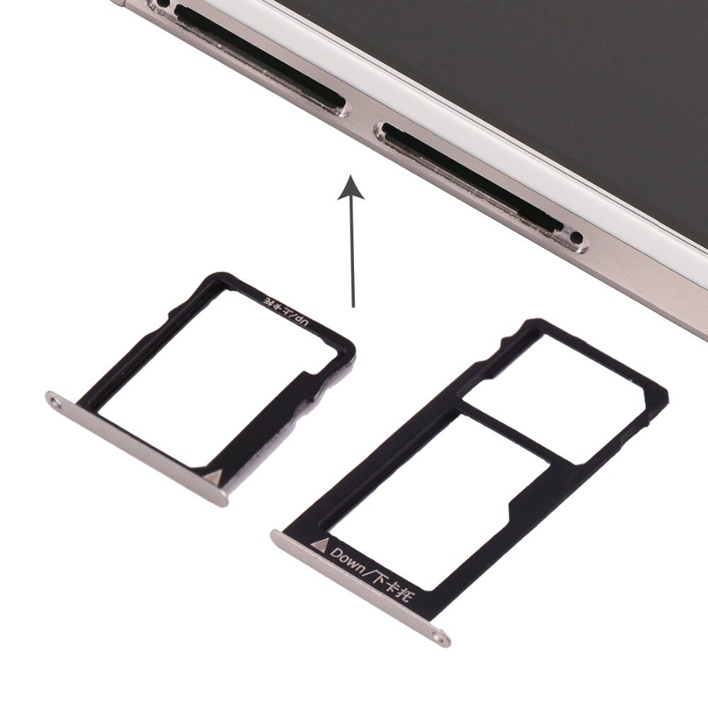 For Huawei Honor 5X / GR5 Micro SIM Card Tray + Micro SD Card Tray