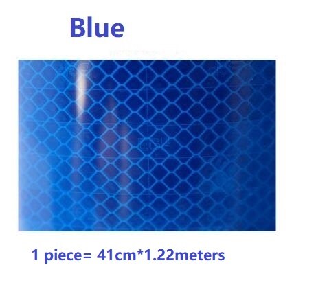 EGP Microprism Engineering Super Reflective Sheeting PET Self-adhesive Road Traffic Sign Material Class II Night Warning Films: Blue 41cm wide