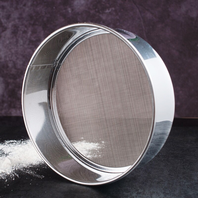 1 Pcs Rvs Meel Zeef Vergiet Fijne Mesh Olieaanzuigzeef Zeef Suiker Filter Keuken 66CY