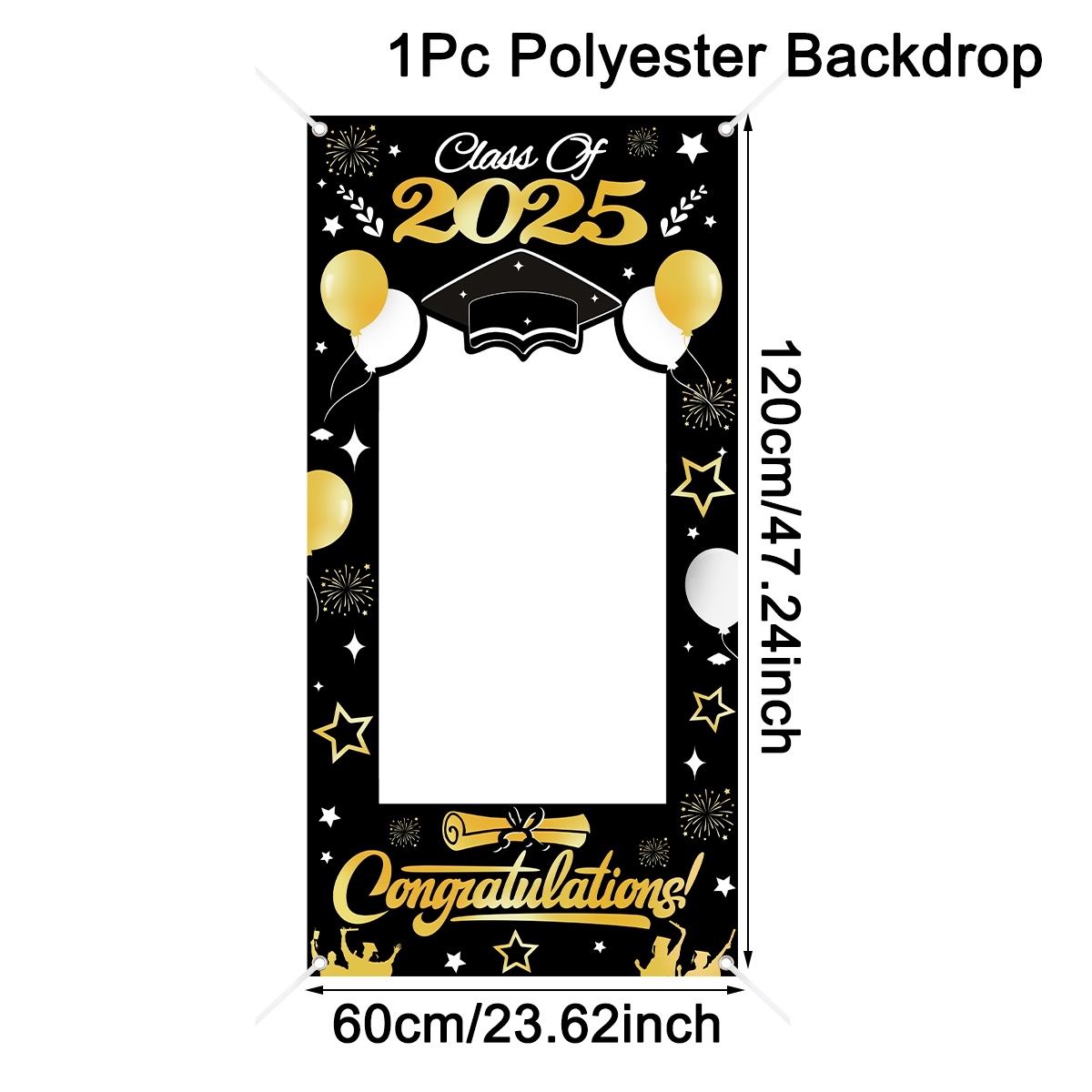 Graduation Photo Booth Prop Frame Banner Frame Backdrop Class of Grad Celebrations Decor Shooting Supplies: MINT GREEN