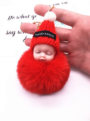 8cm Cute 16 Styles Baby Plush Toys Keychain Soft Stuffed Dolls Toy for Kids Children Baby Girls Christmas: C04