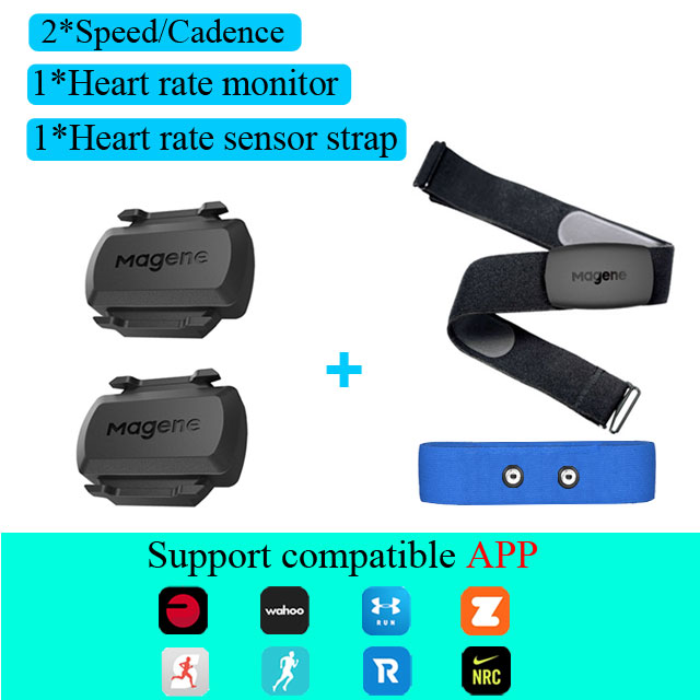 Magene Heart Rate Monitor H64 S3+ ANT+ Bluetooth Bicycle Dual Mode Speed Cadence Sensor Bicycle Computer For GARMIN Bryton XOSS
