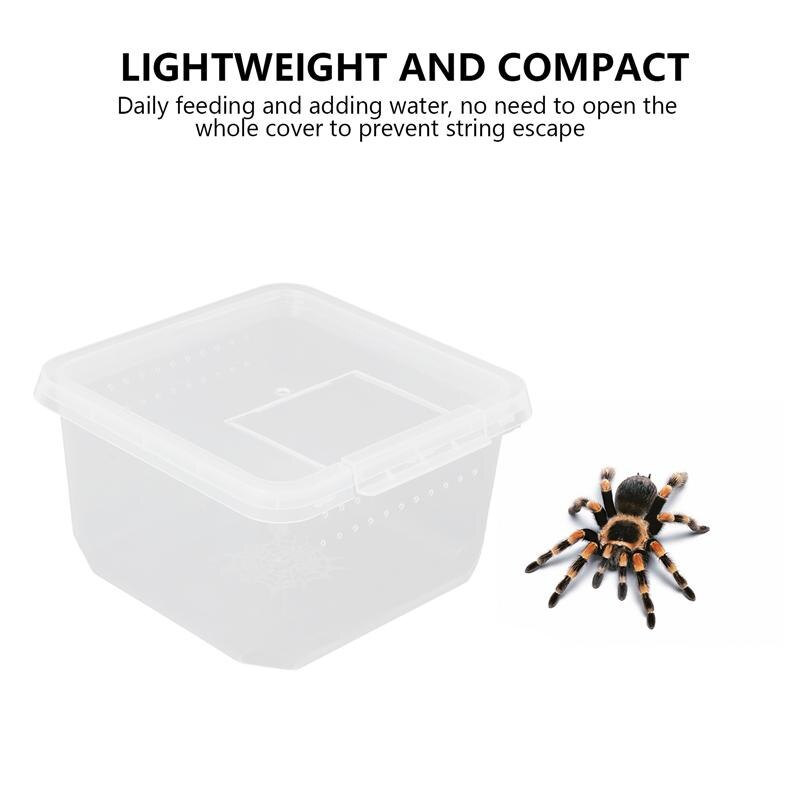 Reptiel Fokkerij Doos Mini Insect Carrier Spider Voeden Dozen Insect Kooi Tank Reptile Kweekbak Voor Huisdier Spider Larven