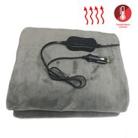 Couverture chauffante pour camion de voiture 12V | Treillis polaire, couverture chauffante de voyage, couverture électrique pour voiture à température constante: Grey