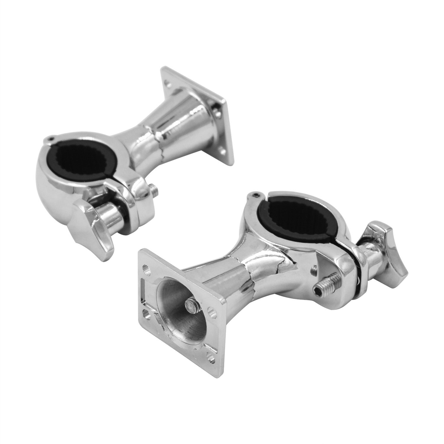 Aileap Lenker Schiene Klemme Halterung für SPK500, SPK400, SPK350, M300, M600, m1000 Motorrad Lautsprecher (2 Packungen) (Chrom)