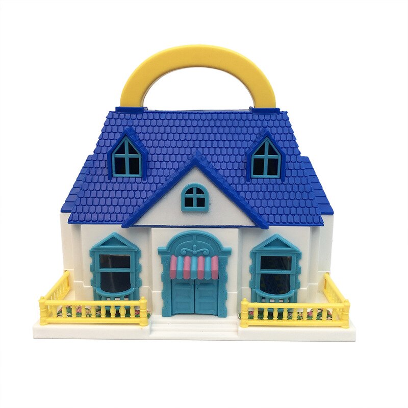 Maison de jouets pour enfants, valise de poupées, ensemble d'assemblage, Kits de construction, maison de poupée, accessoires, maison de villa, bricolage: 2