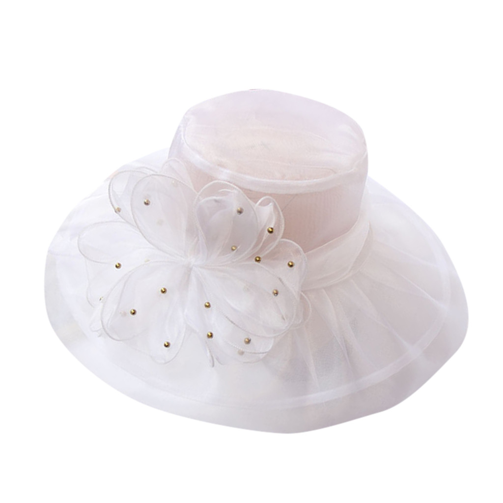 Women's Church Kentucky Daily Cap Fascinator Bridal Tea Party Wedding Hat: White 