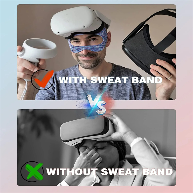 Accesorios para Oculus Quest 2, cubierta de máscara VR, banda transpirable para el sudor, auriculares de realidad Virtual para Meta Quest 3 Pico 4 Vision Pro