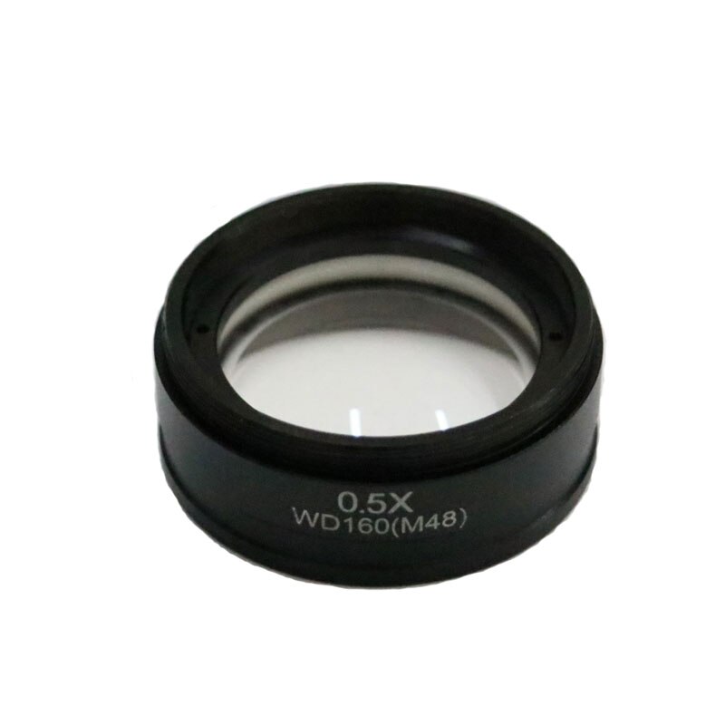 0.5x 1x 1.5x 2x barlow hjælpemikroskop objektiv linse gevind 48mm mount digital stereo mikroskop linse til at skifte visning: 0.5x m48