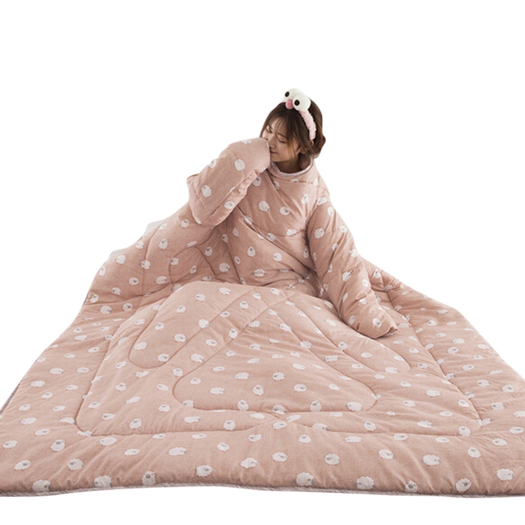 Hülse Decke Winter Faul Decke Hülse Decke Familie Decke Kap Mantel Nickerchen Weiche Warme Decken Abgedeckt Decken #0217g10: Rosa
