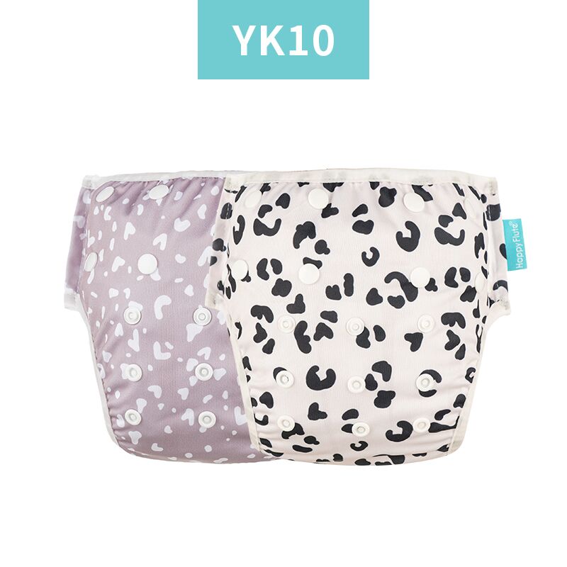 Happy Flute – couche-culotte ajustable en tissu réutilisable pour bébé, 2 pièces, housse lavable, pour l'été, pantalon de piscine: YK10