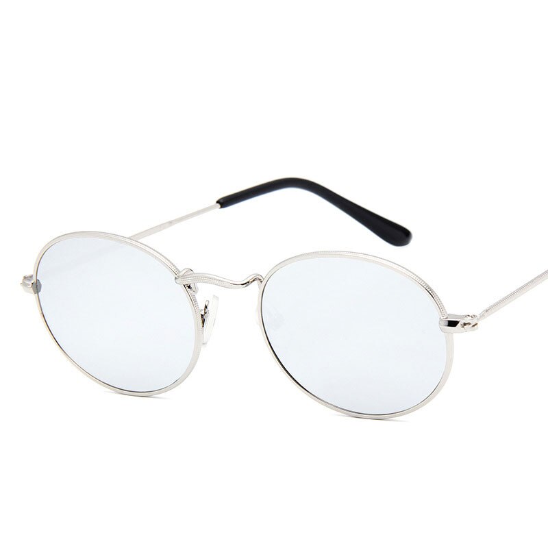 Lunettes de soleil ovales pour femmes, de luxe, transparentes, tendance, en alliage, pour adultes