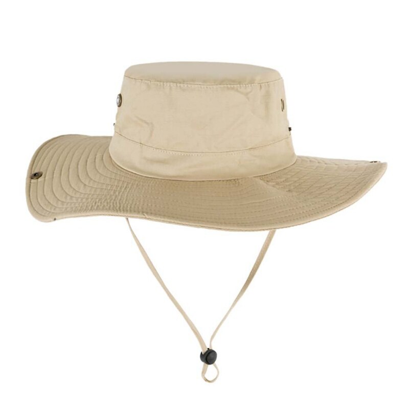 Beach Bucket Caps For Men Nylon Lightweight Sunshade Folding Adjustable Hat With String Outdoor Beach Fishing Hiking Hats: 04