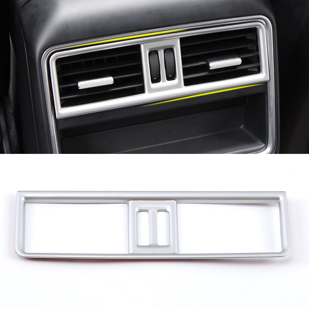 Accesorios de coche CarManGo asiento trasero salida de ventilación de aire trasera marco pegatina cubierta decoración Interior para Porsche Cayenne