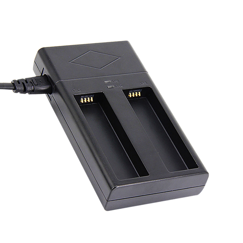 Kamera-akkuladegerät, intelligentes dual-ladegerät für dji osmo action-kameras, schnellladegerät: Rot