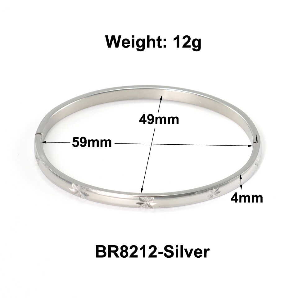 Hot!! Nowe piękne miłośników bransoletki kobieta bransoletki 18 K bransoletki ze stali nierdzewnej wkładka cyrkonia złota damska biżuteria na prezent: BR8212-Silver