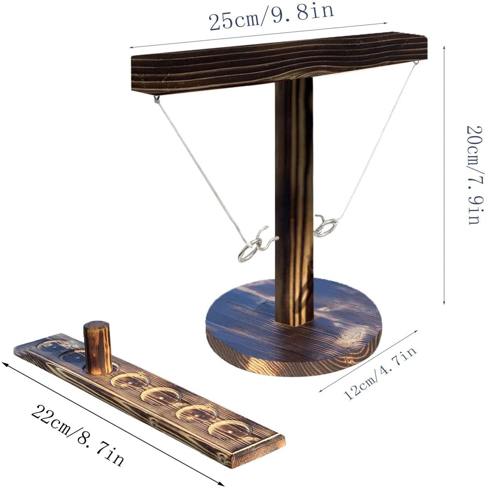 Partij Speelgoed Leisure Industriële Stijl Bar Drink Shop Handgemaakte Houten Ring Toss Haken Snelle Interactief Spel Voor Bars thuis