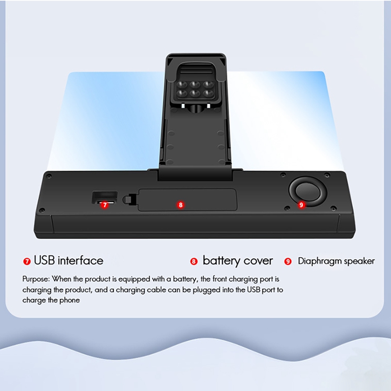 14 Inch 3D Bluetooth Speaker Mobile Phone Bracket Amplifier Two-In-One Phone Bracket Large Anti-Blue