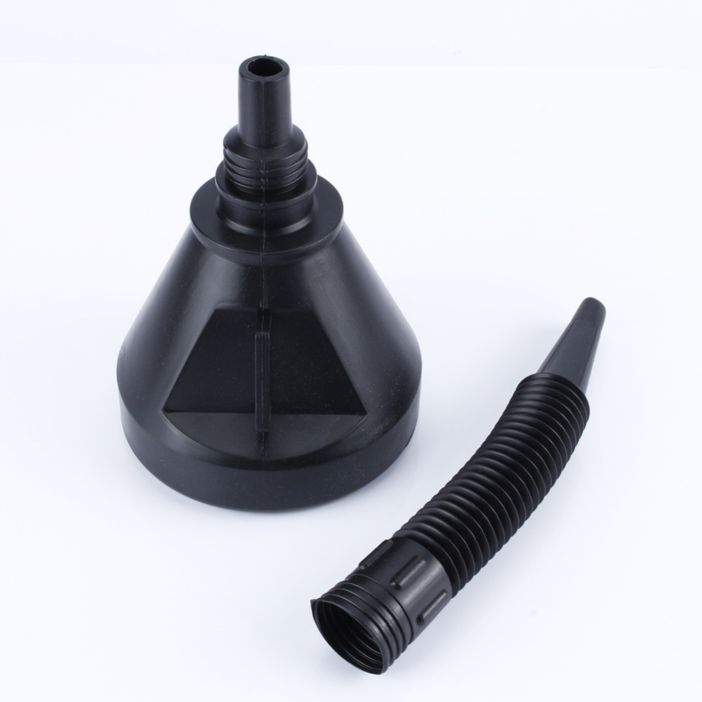 2 in 1 Plastic Funnel Can Spout For Oil Water Fuel Petrol Diesel Gasoline Black for Cars Motorcycle