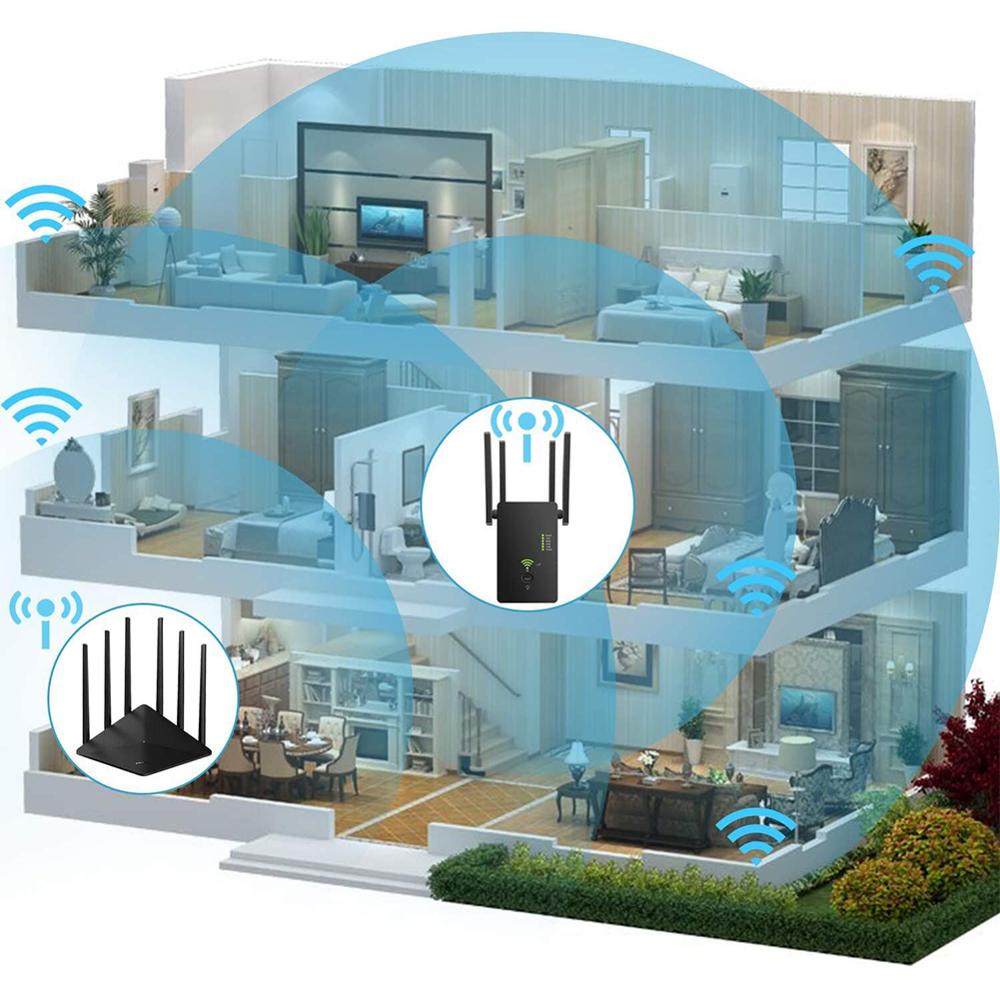 1200Mbps 5Ghz WiFi Repeater Wireless Wifi Extender 802.11N Long Range Wi-Fi Amplifier Wi fi Signal Booster 2.4G Wifi Repeater