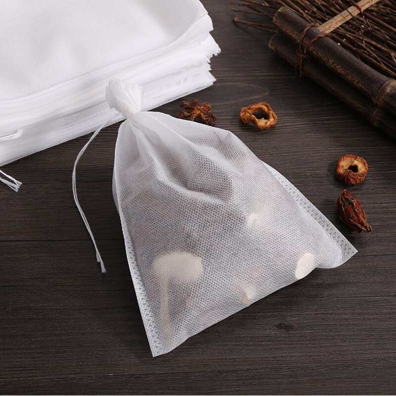 10PC/100PC Packages Disposable Filter Tea Bag Tea Bags With Infusion Wire Wired Food Grade Non-woven Fabric Spice Filters Teabag