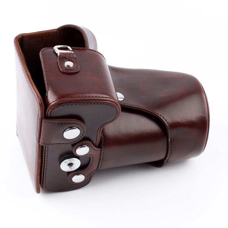 Funda para cámara Digital Nikon DSLR SLR D3400 D3300 D3200 D3100 café sin correa de cuero PU