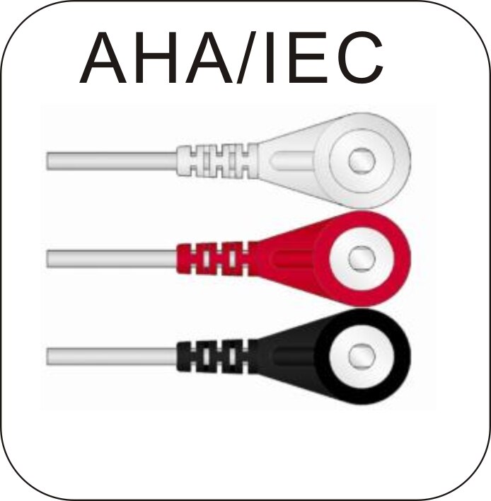 Cable ECG de una sola pieza con 5 cables, clip para monitor de paciente Biomet BM7: 3leads snap