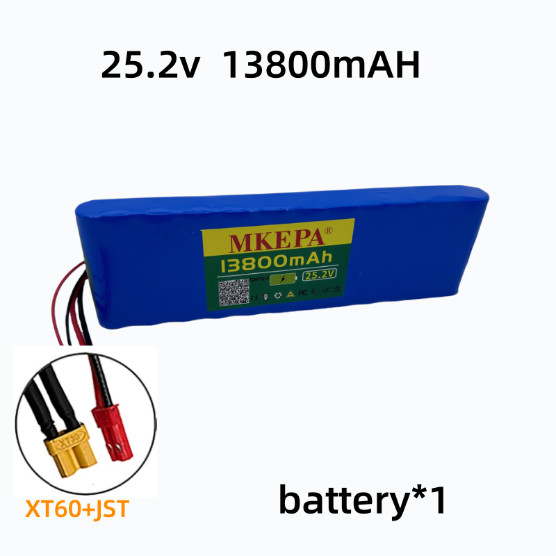 6 s 2p 25.2 v 13000 mah 18650 litiumionbatteri 24v 13800 mah litiumionbatteri, egnet for sykkel-/scooterbatterier: Sjokolade