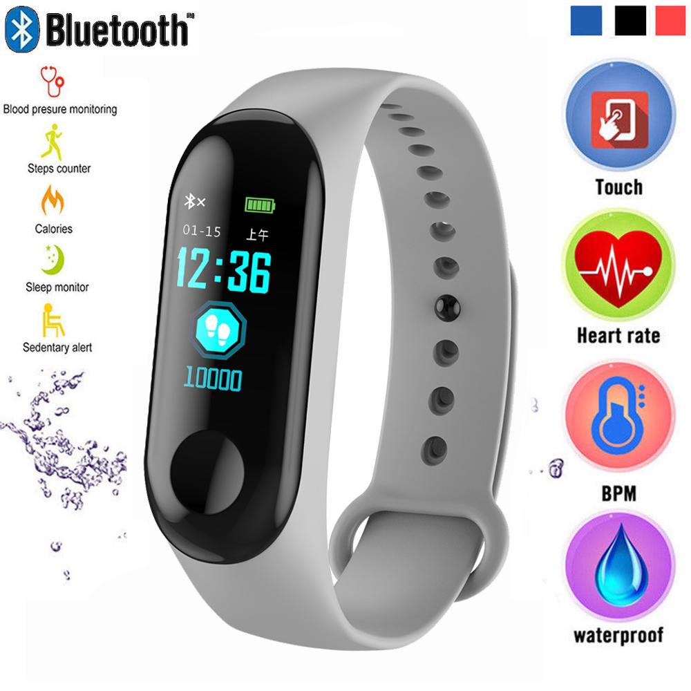 Smart Armband Kleurenscherm Hartslag Running Fitness Armband Bluetooth Horloge Activiteit Tracker Mannen Vrouwen Sport Smart Horloges