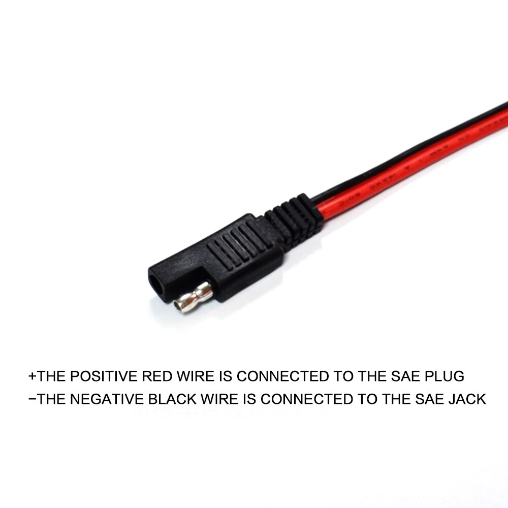 14AWG 36CM 2-Pin SAE PVC Quick Disconnect Plug To Battery Alligator Clips Cable Harness Accessories